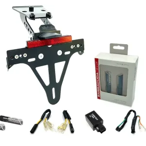 alpha Technik Kennzeichenhalter-Blinker-Kit passend für Honda CBR650F / CB650F ab 2017 Preis Gesenkt