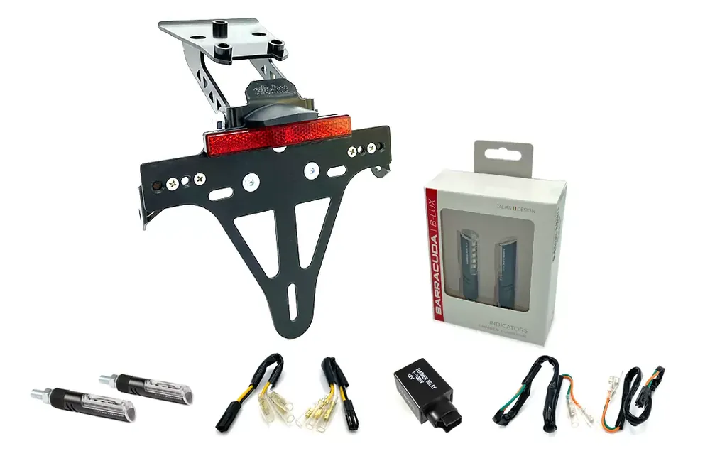 alpha Technik Kennzeichenhalter-Blinker-Kit passend für Honda CBR650F / CB650F ab 2017 Preis Gesenkt