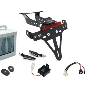 alpha Technik Kennzeichenhalter-Blinker-Kit SQ-LED passend für Kawasaki Z H2 ab Modelljahr 2020 Markenprodukt