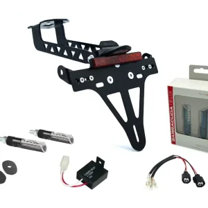 Zertifiziert alpha Technik Kennzeichenhalter-Blinker-Kit passend für Kawasaki Versys 1000 ab Modelljahr 2019