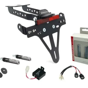 Echt alpha Technik Kennzeichenhalter-Blinker-Kit passend für Kawasaki Z650 & Ninja 650 ab 2020