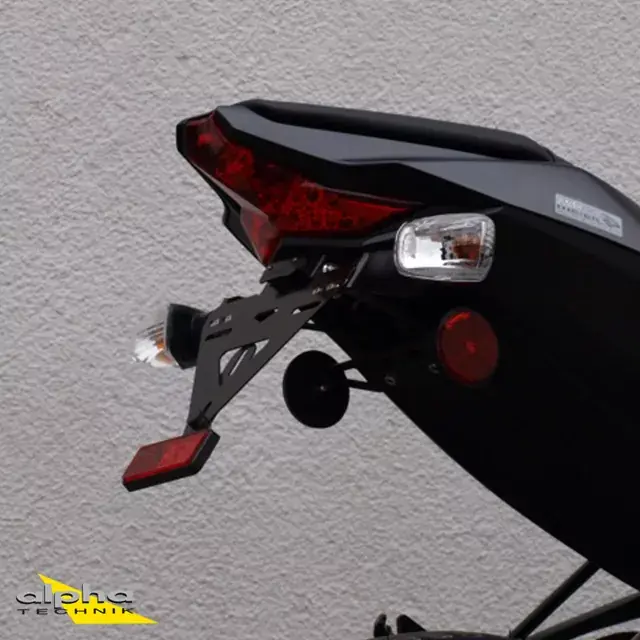 Kostenfreie Lieferung alpha Technik Kennzeichenhalter passend für Kawasaki ZX10R ZXT00S 2016-