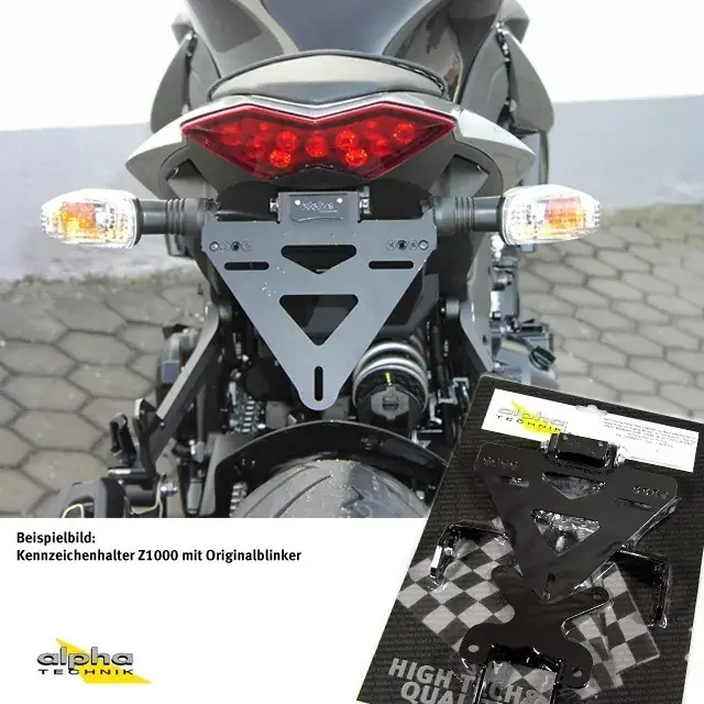 alpha Technik Kennzeichenhalter passend für Kawasaki Z1000 ZRT00D Online Kaufen