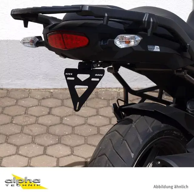 Top-Preis alpha Technik Kennzeichenhalter passend für Kawasaki Versys 1000 (2012-2016)