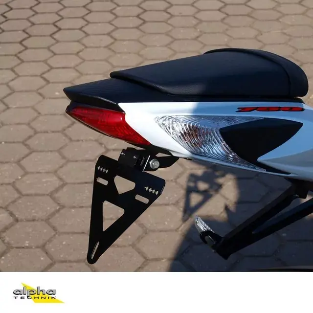 Sichere Zahlung alpha Technik Kennzeichenhalter passend für Suzuki GSX-R600/750 Typ C3/C4 Modelljahr 2011-2016