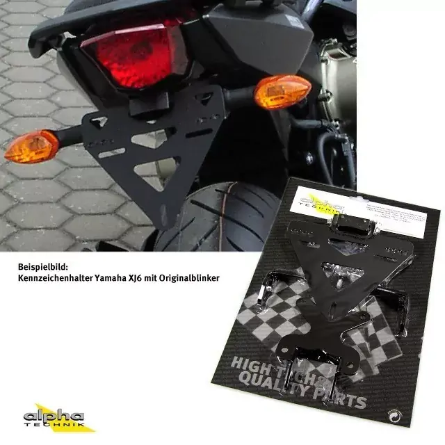Heißes Angebot alpha Technik Kennzeichenhalter passend für Yamaha XJ6 Diversion RJ19