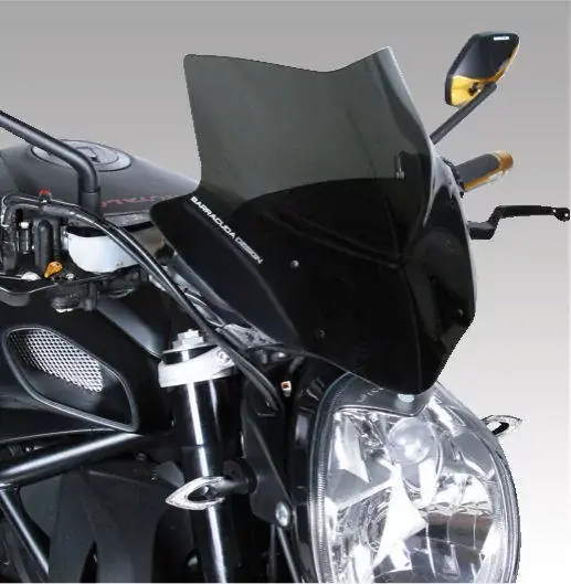 Zertifiziert Barracuda Windschild Aerosport passend für MV Agusta Brutale 920 / 1090RR / 675 / 800