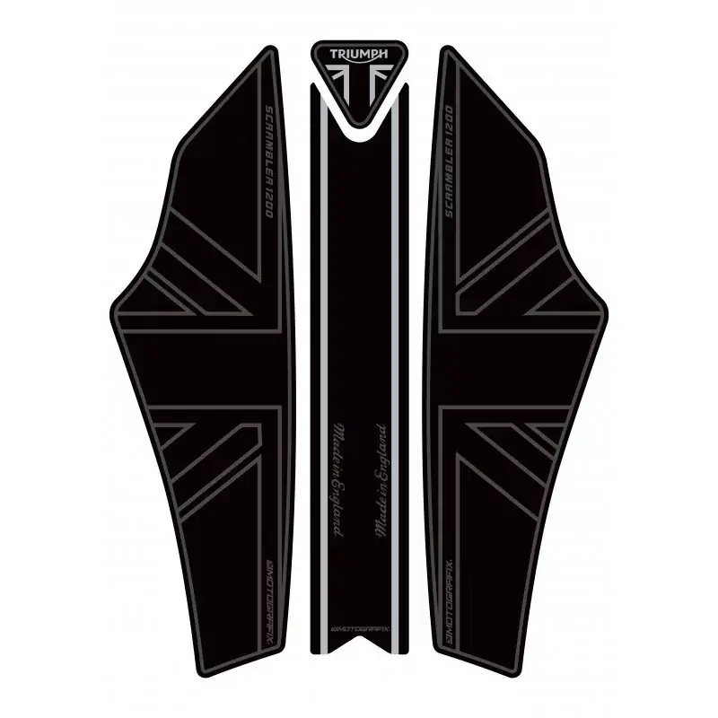 Motografix 3D Gel Tank Pad passend für Triumph Scrambler 1200 Zertifiziert