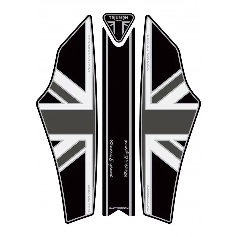 Motografix 3D Gel Tank Pad Protector TT046MJ passend für Triumph Scrambler 1200 Nur Für Kurze Zeit