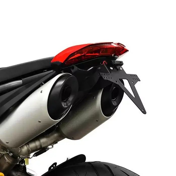 Kennzeichenhalter-Set passend für Ducati Hypermotard 950 19-20 verstellbar inkl. Reflektor und LED-Beleuchtung Geprüft