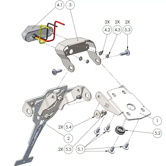 Kennzeichenhalter-Set passend für KTM 790/890 R Duke 18-20 mit LED-Rücklicht Sonderaktion