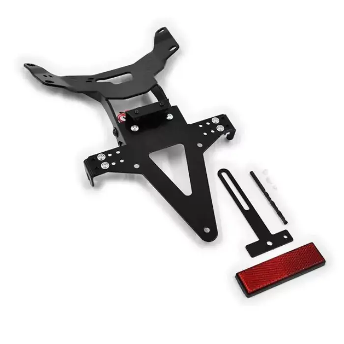 Kennzeichenhalter-Set passend für Ducati Monster 1200/S 14-16 verstellbar inklusive Reflektor und LED-Beleuchtung Knallerangebot