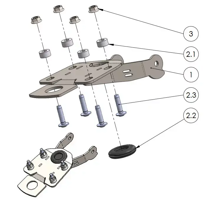 Abverkauf Kennzeichenhalter passend für Yamaha MT 125 (20-21) verstellbar schwarz inkl. Reflektorhalter