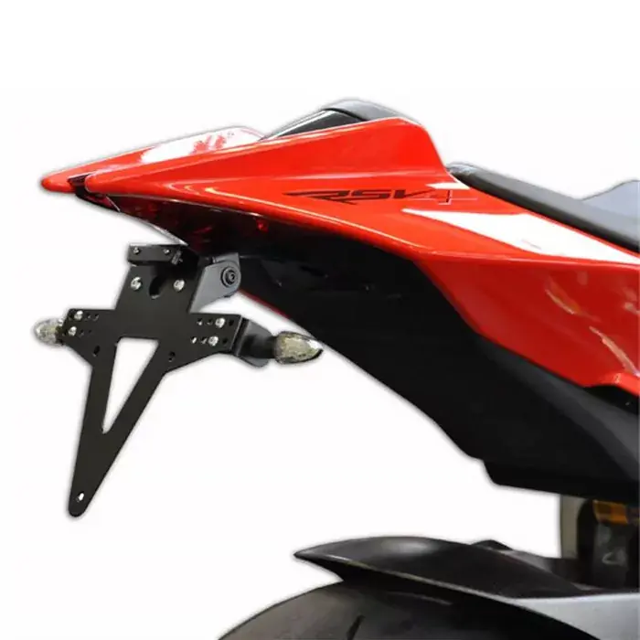 Kennzeichenhalter-Set passend für APRILIA RS4 / V4 / Tuono – verstellbar, inkl. Reflektor und LED-Kennzeichenbeleuchtung Finale Aktion