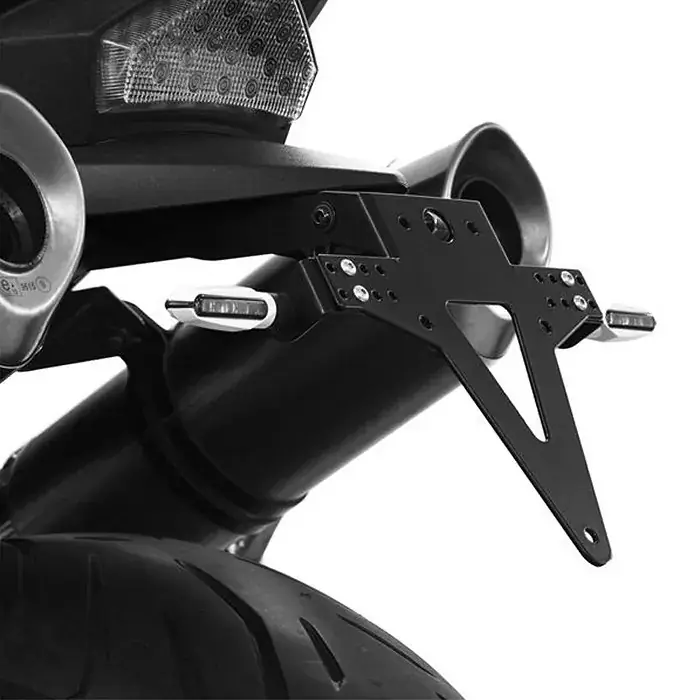 Super-Preis Kennzeichenhalter passend für Triumph Speed Triple 05-10 verstellbar schwarz inkl. Reflektorhalter