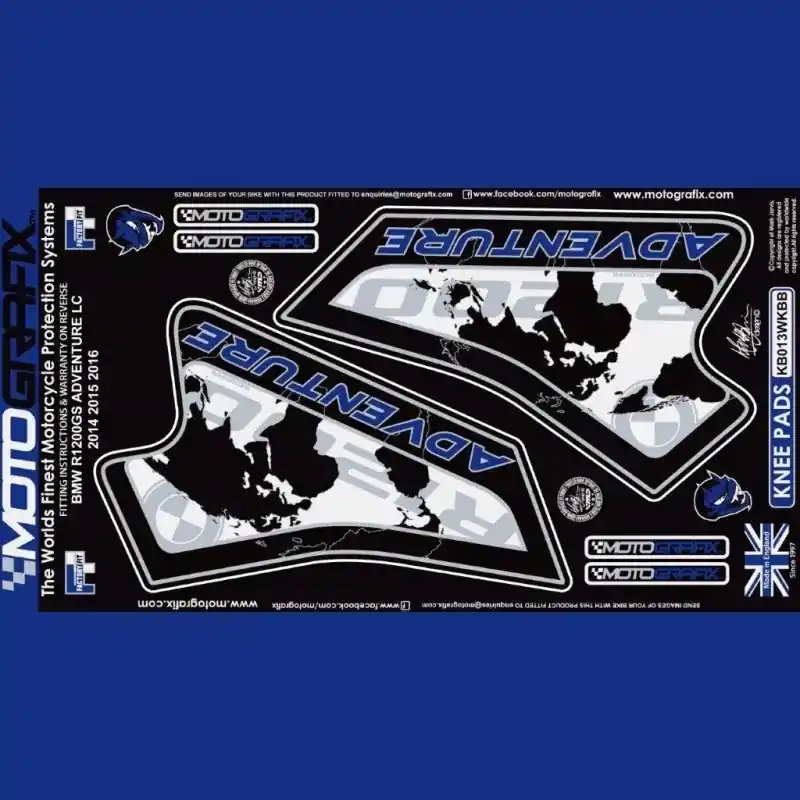 Kostenloser Versand Motografix Tankschutz Knie Pads passend für BMW R1200 GS Adventure 2014
