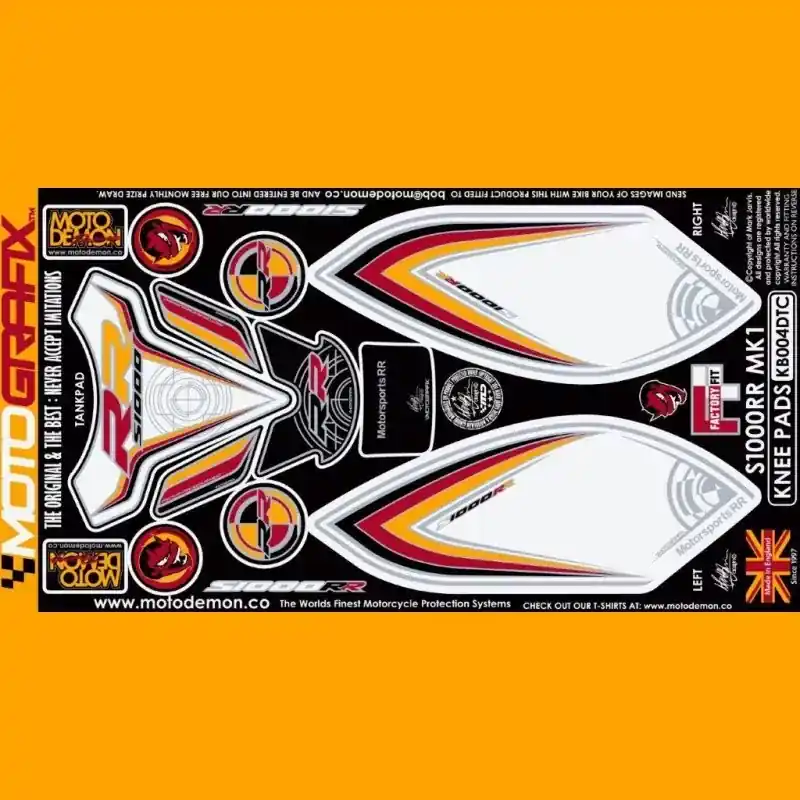 Motografix Tankschutz Knie Pads passend für BMW S1000 RR 2009-2011 Top-Angebot