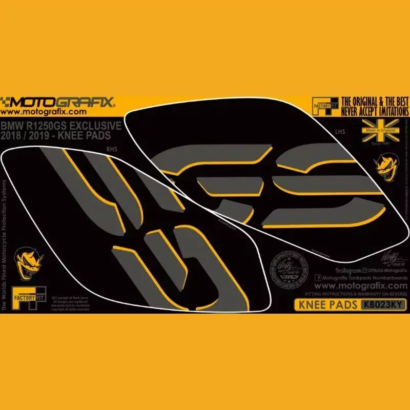 Motografix Tankschutz Knie Pads passend für BMW R1250 GS ab 2018 Nur Für Kurze Zeit