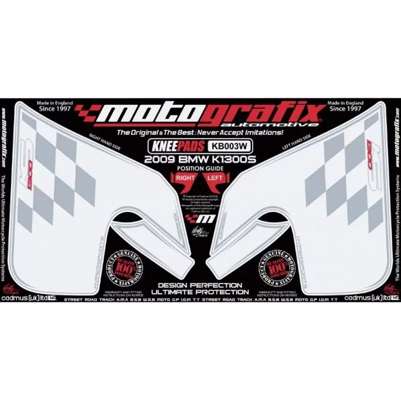 Letzte Chance Motografix Tankschutz Knie Pads passend für BMW K 1300S 2009-