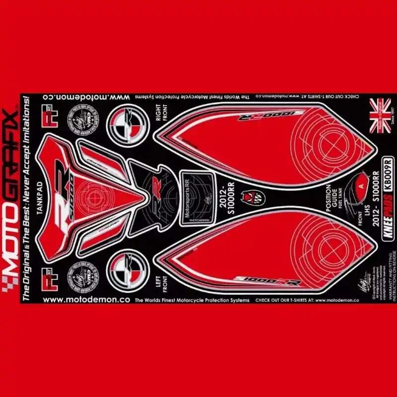 Kostenloser Versand Motografix Tankschutz Knie Pads passend für BMW S1000 RR 2012-2014