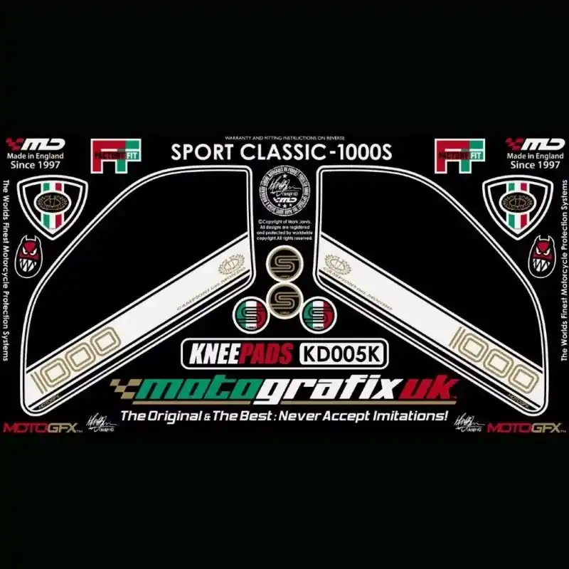 Schneller Versand Motografix Tankschutz Knie Pads passend für Ducati Sport Classic 1000 / S