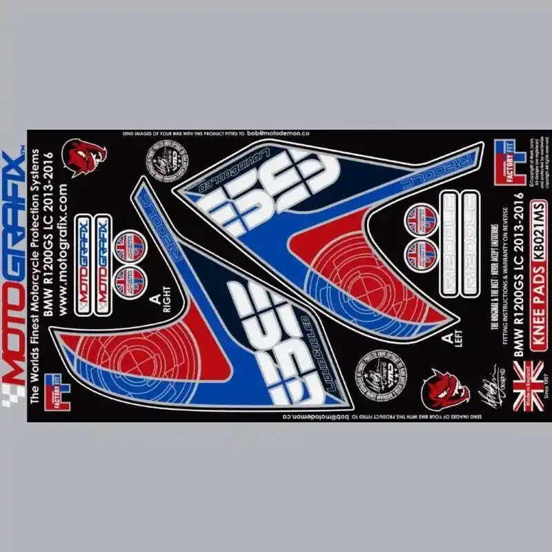 Motografix Tankschutz Knie Pads passend für BMW R1200 GS 2013-2016 Letzte Chance