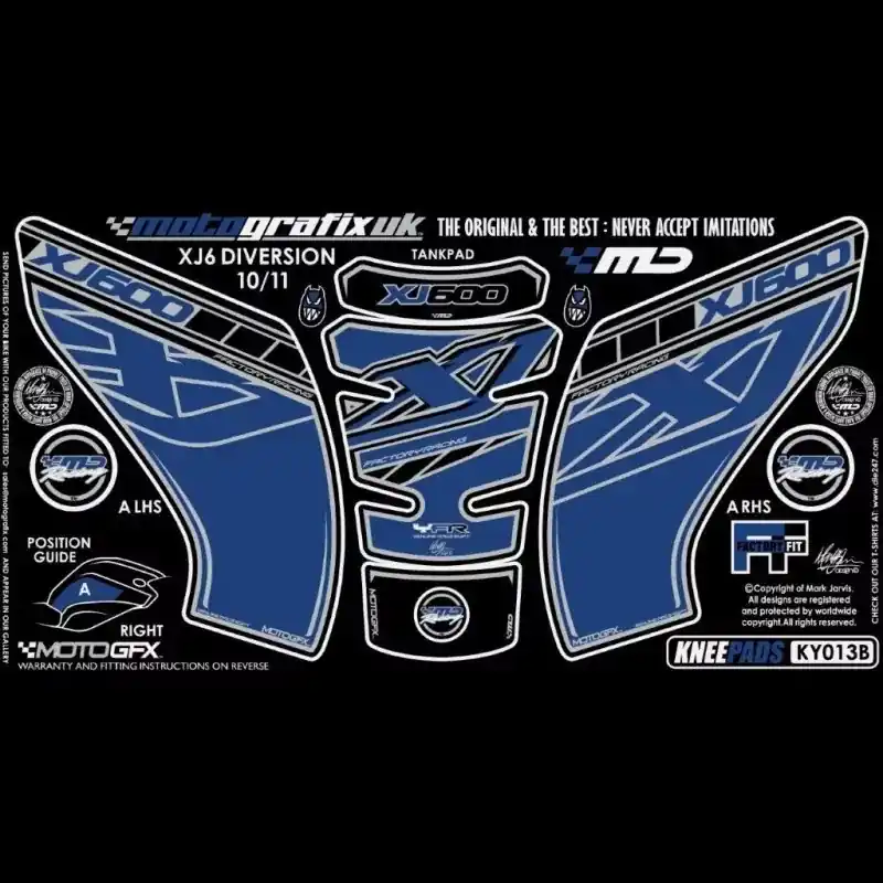 Sichere Zahlung Motografix Tankschutz Knie Pads passend für YAMAHA XJ6 DIVERSION 2010