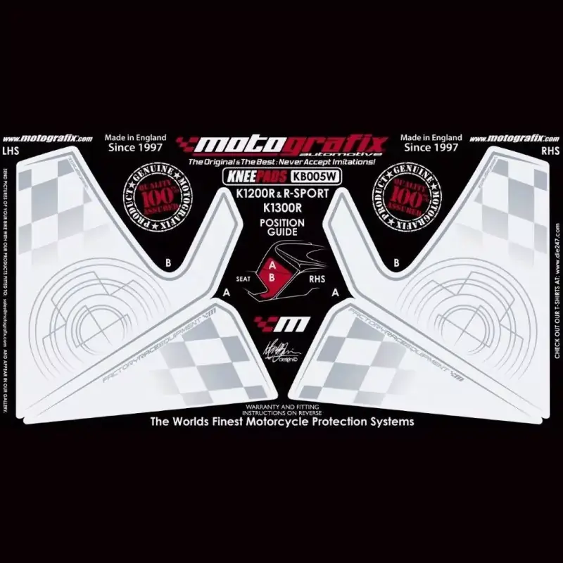 Direkt Vom Hersteller Motografix Tankschutz Knie Pads passend für BMW K 1200/R/SPORT (2007)