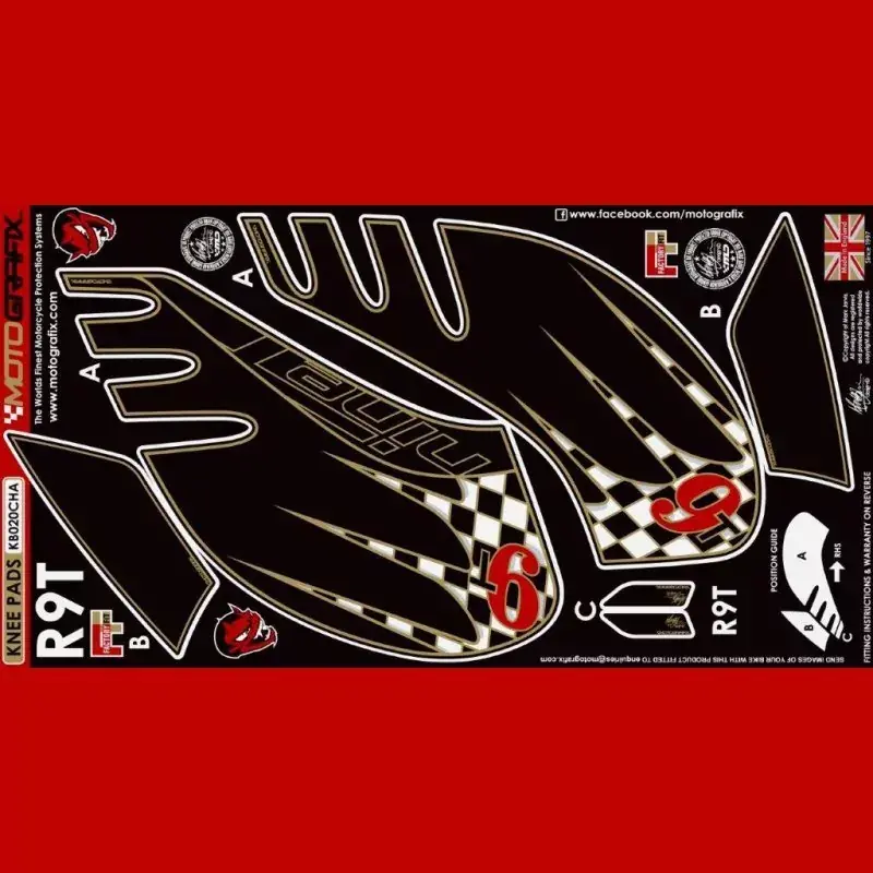 Begrenztes Angebot Motografix Tankschutz Knie Pads passend für BMW R NINE T R9T 2017