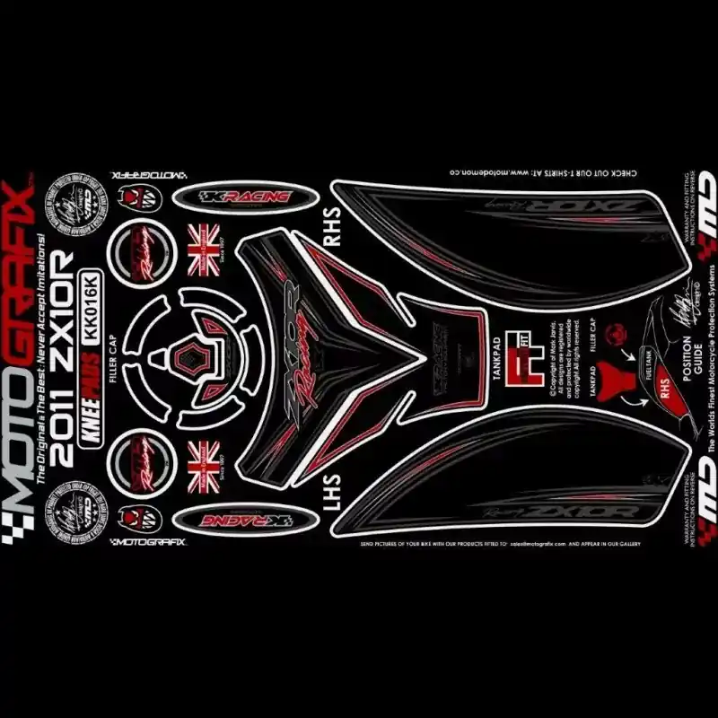 Wochenendangebot Motografix Tankschutz Knie Pads passend für Kawasaki ZX10R 2011-2015