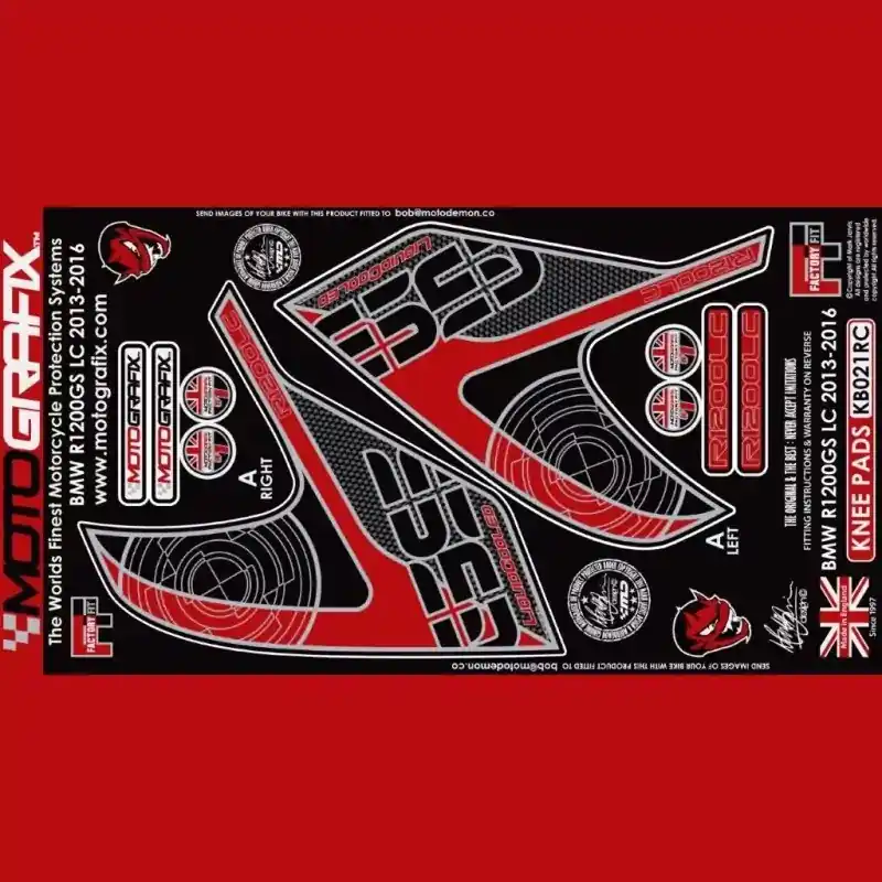Motografix Tankschutz Knie Pads passend für BMW R1200 GS 2013-2016 Sonderaktion