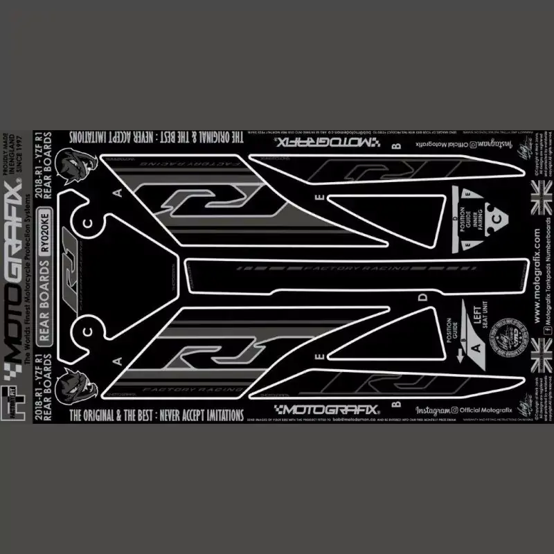 Nur Für Kurze Zeit Motografix Steinschlagschutz hinten passend für Yamaha YZF R1 2018-