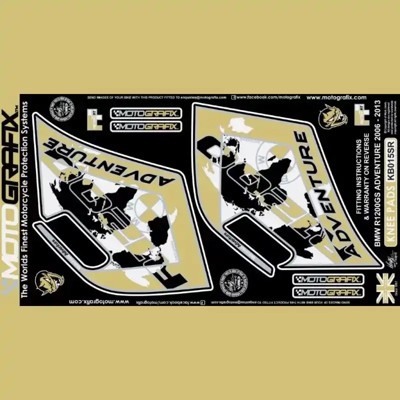Motografix Tankschutz Knie Pads passend für BMW R1200 GS Adventure 2006-2013 Sofort Bestellen