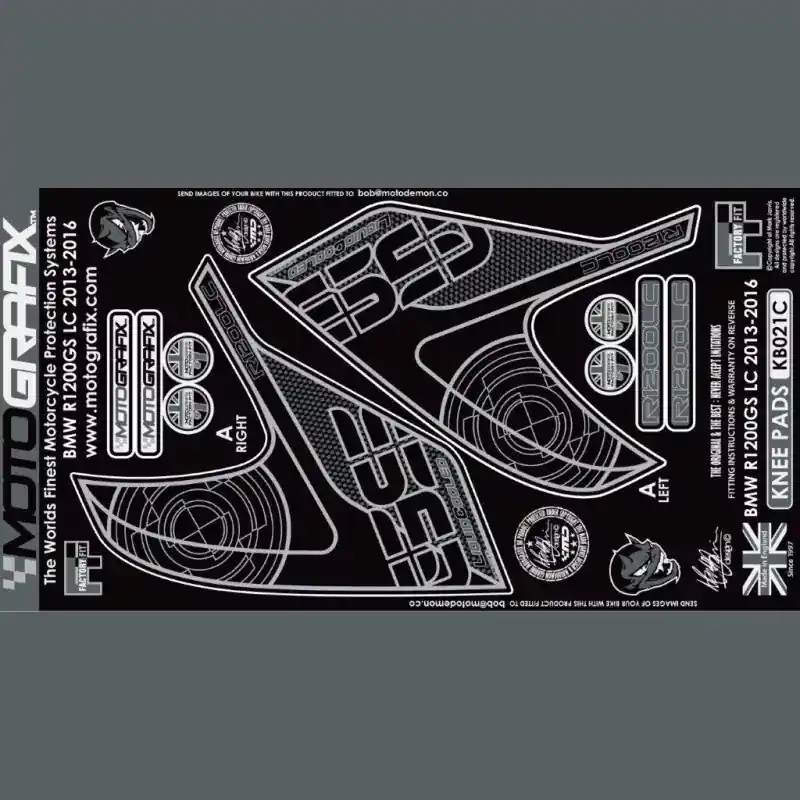 Motografix Tankschutz Knie Pads passend für BMW R1200 GS 2013-2016 Knallerangebot