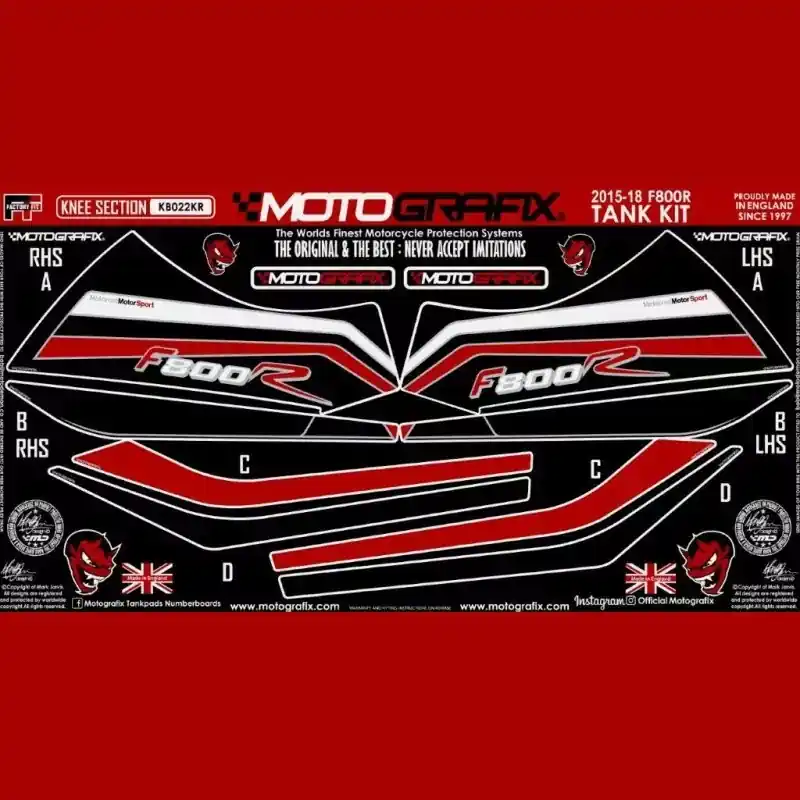 Motografix Tankschutz Knie Pads passend für BMW F800 R 2015- Sale