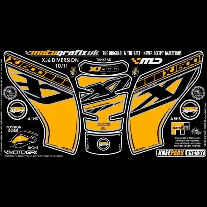 Online Kaufen Motografix Tankschutz Knie Pads passend für YAMAHA XJ6 DIVERSION 2010