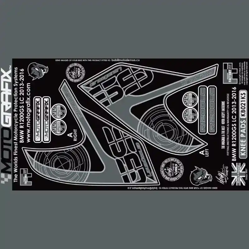Motografix Tankschutz Knie Pads passend für BMW R1200 GS 2013-2016 Begrenztes Angebot