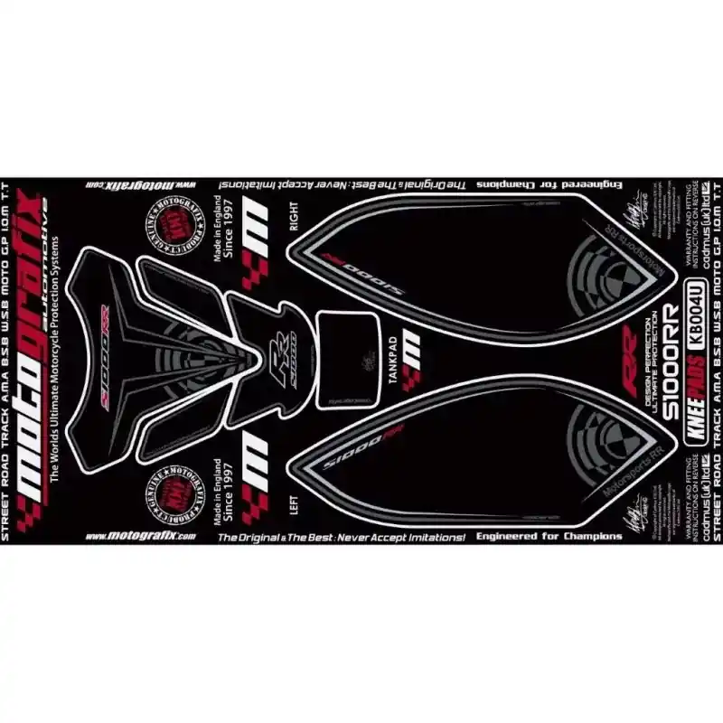 Rabatt Motografix Tankschutz Knie Pads passend für BMW S1000 RR 2009-2011