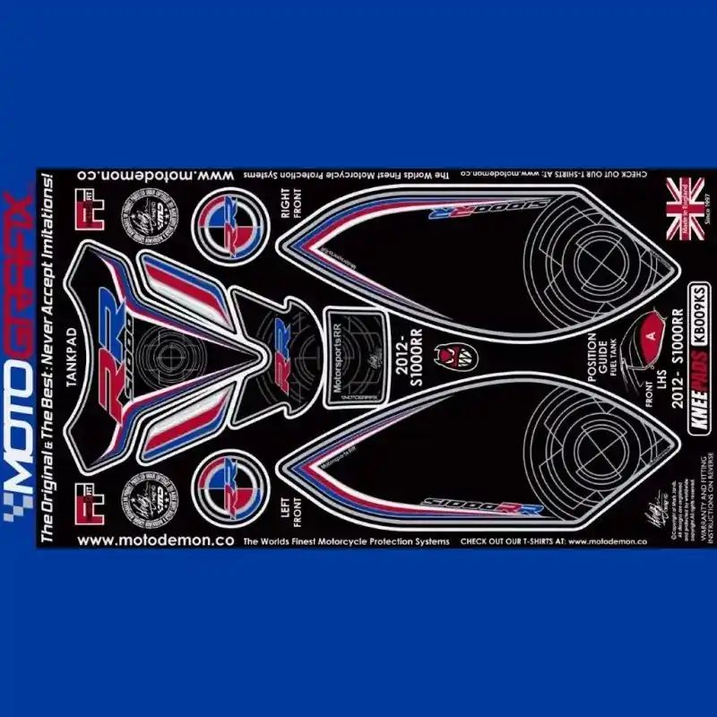 Jetzt Bestellen Motografix Tankschutz Knie Pads passend für BMW S1000 RR 2012-2014