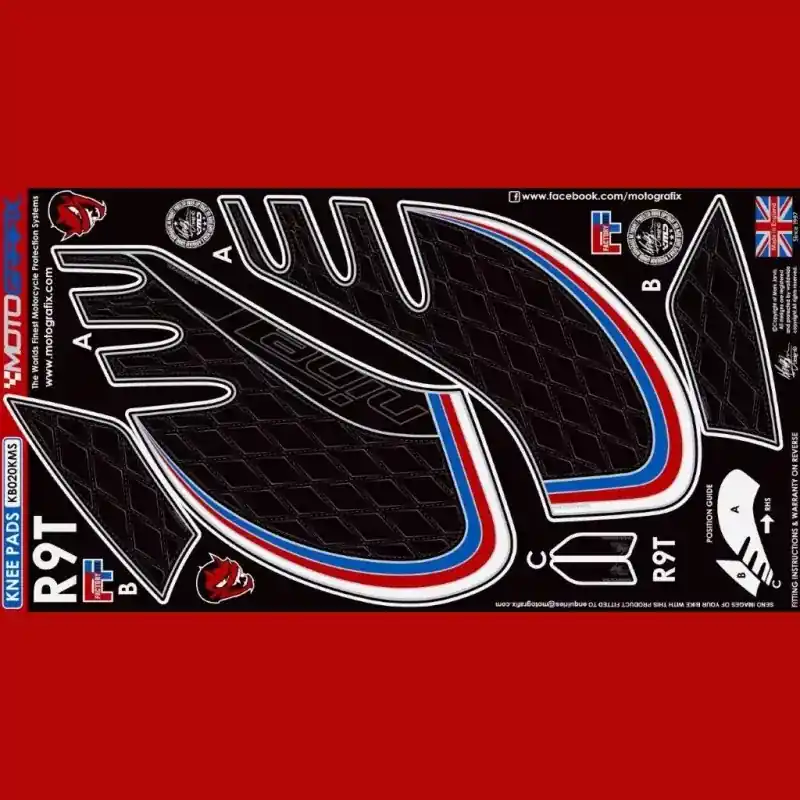Kostenfreie Lieferung Motografix Tankschutz Knie Pads passend für BMW R NINE T R9T 2017