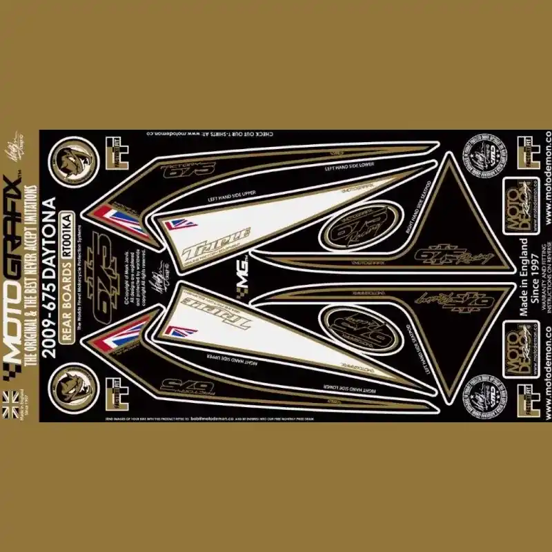 Billig Motografix Steinschlagschutz hinten passend für Triumph Daytona 675 2009-2012