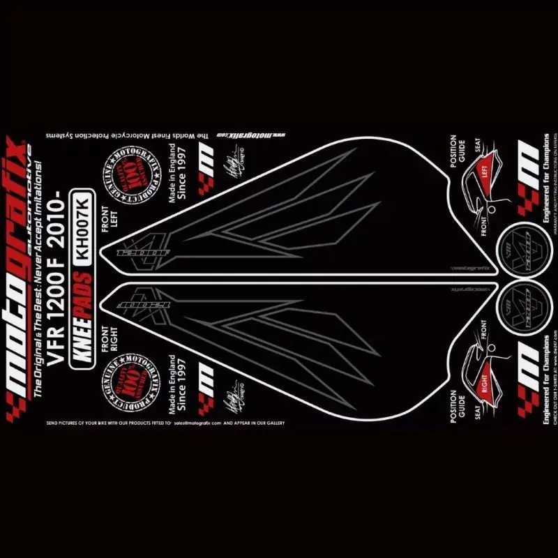 Markenware Motografix Tankschutz Knie Pads passend für Honda VFR1200F 2010