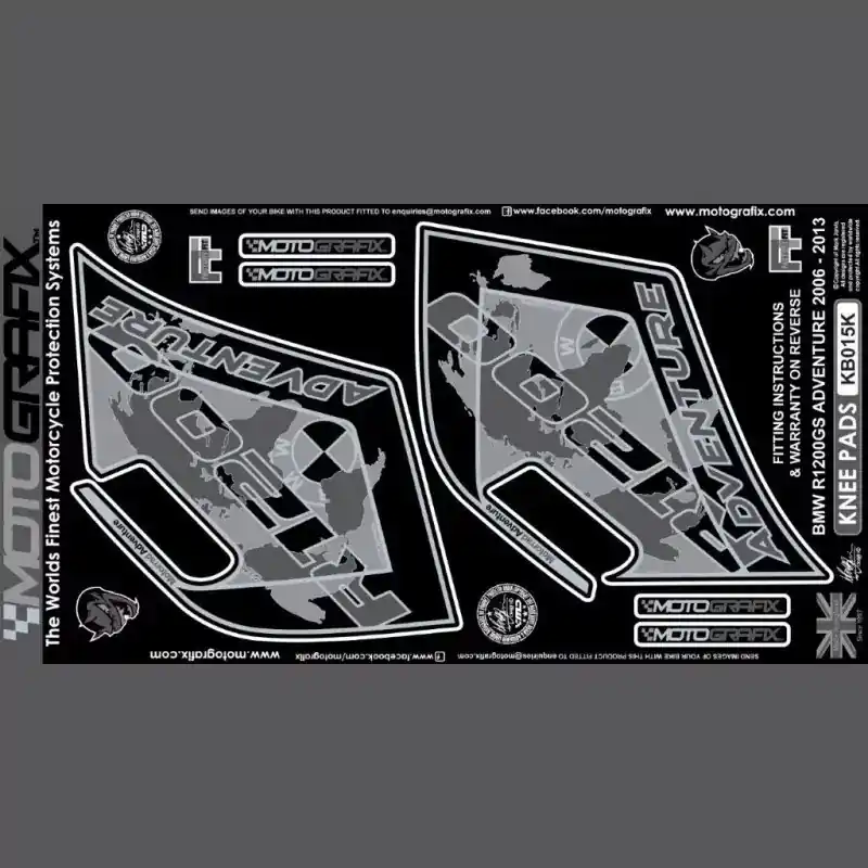 Neue Ware Motografix Tankschutz Knie Pads passend für BMW R1200 GS Adventure 2006-2013