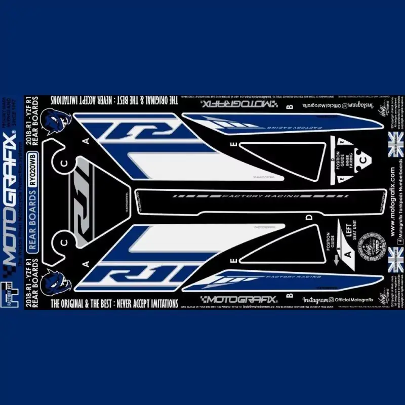 Motografix Steinschlagschutz hinten passend für Yamaha YZF R1 (ab 2018) Sonderaktion