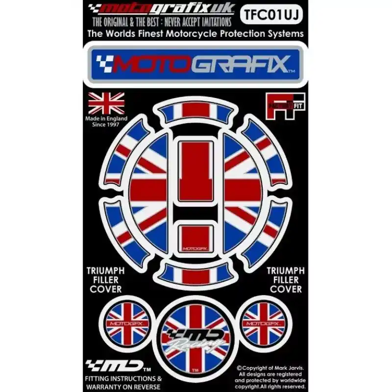 Motografix Tankdeckel Protektor passend für Triumph Modelle TFC01UJ Direkt Vom Hersteller