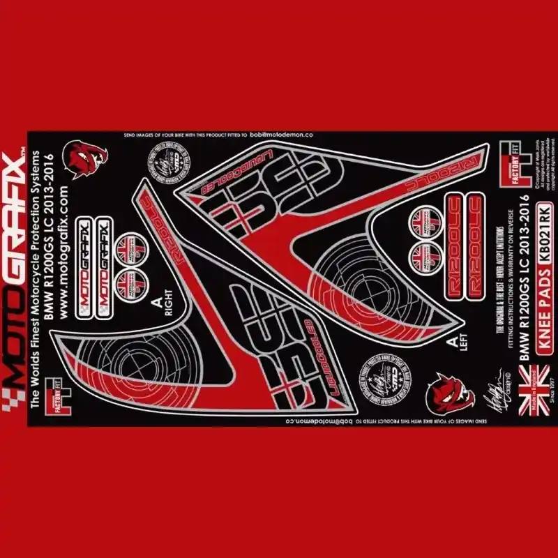 Motografix Tankschutz Knie Pads passend für BMW R1200 GS 2013-2016 Geprüft