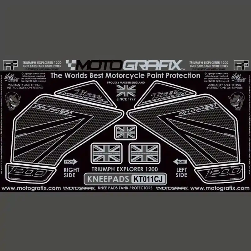 Motografix Tankschutz Knie Pads passend für Triumph TIGER 1200 2012-2017 Super-Preis