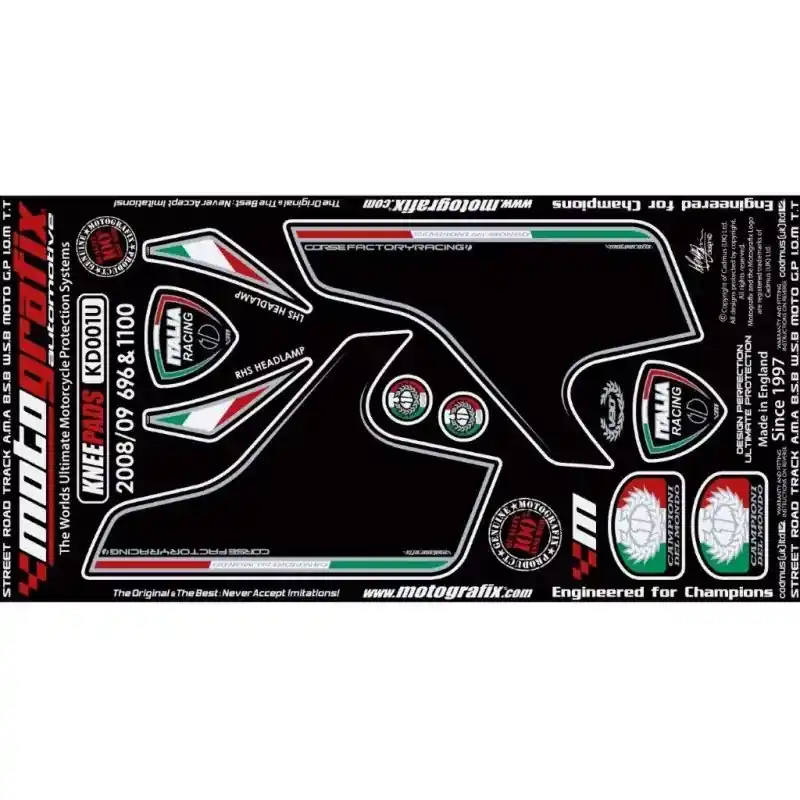 Sichere Zahlung Motografix Tankschutz Knie Pads passend für Ducati Monster 696/796/1100