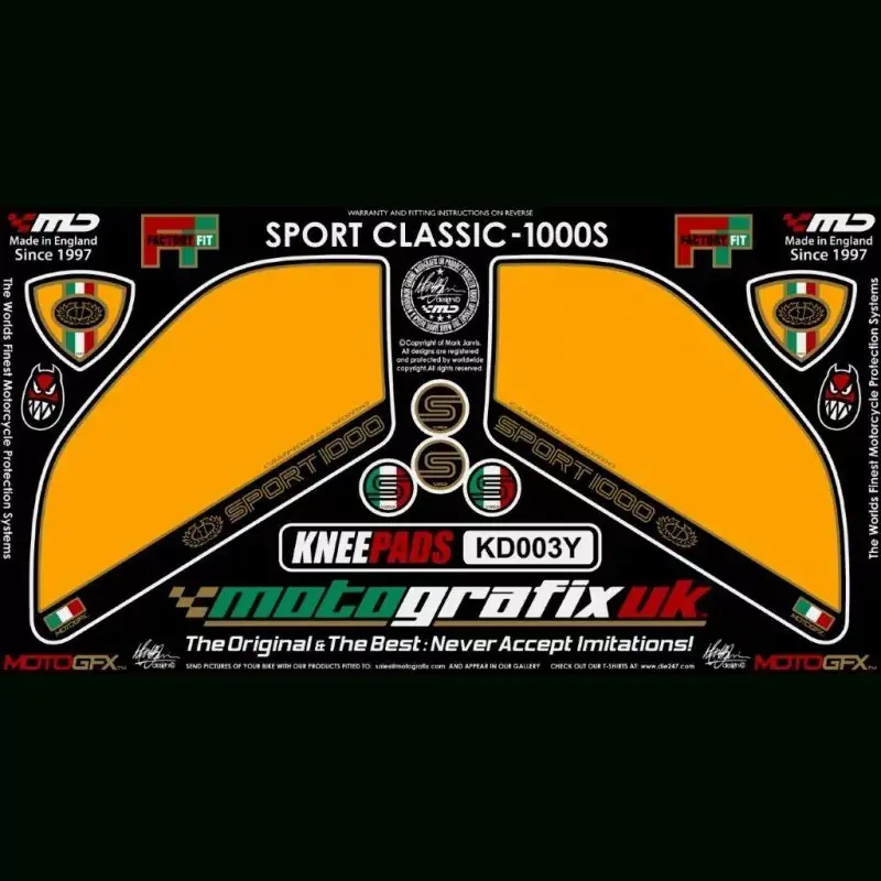 Nur Für Kurze Zeit Motografix Tankschutz Knie Pads passend für Ducati Sport Classic 1000 / S