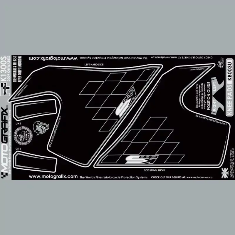 Kostenloser Versand Motografix Tankschutz Knie Pads passend für BMW K 1300S